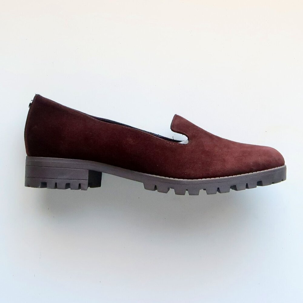 Easy Spirit Brown Suede Leather Lug Sole Low Heel Loafers Slip-on Orthotic Shoes - Picture 9 of 16